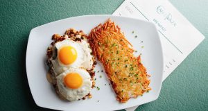 eggs and hash browns at the plaza cafe